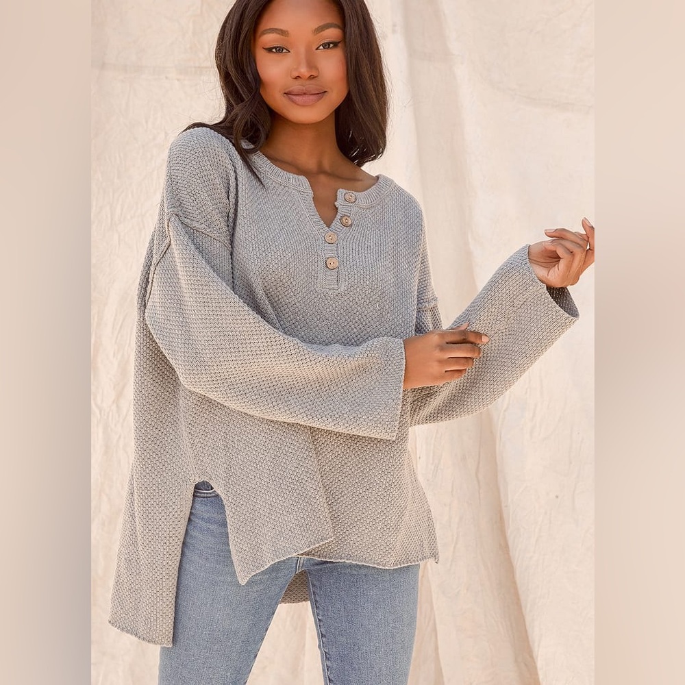 LULUS KNIT OVERSIZED SWEATER TOP